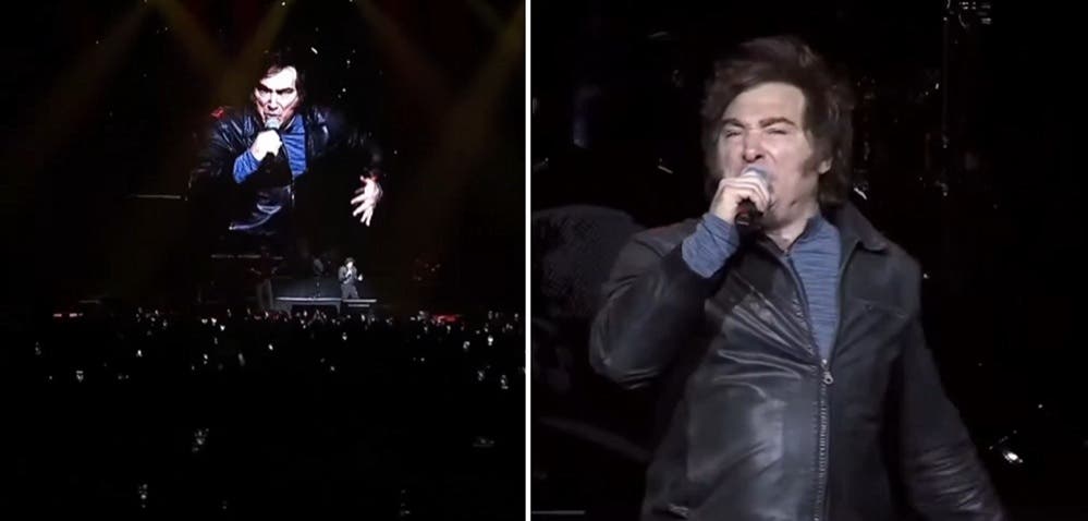 Milei sorprendió con su show de rock en el Movistar Arena: video