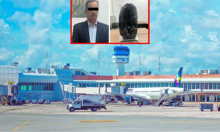 Detienen a pasajero con drogas en el aeropuerto de Cancún, iba a Cuba