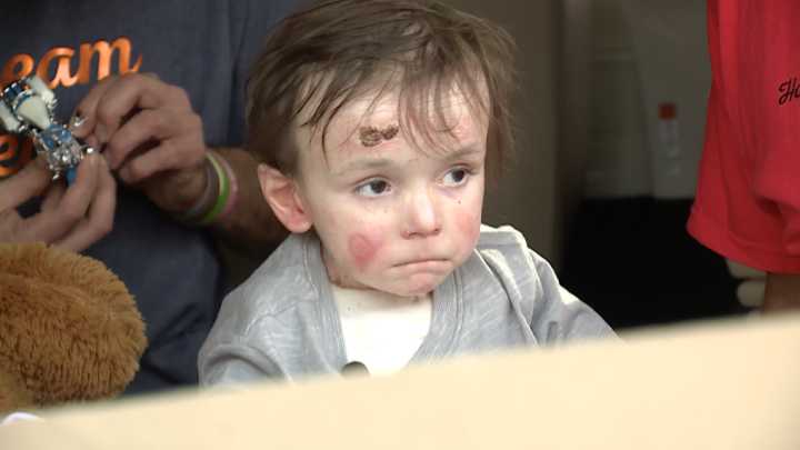 Community rallies with parade for Tucker Langford, 3, battling rare genetic disorder