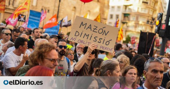 La manifestación contra la gestión de la dana un año después de la tragedia, en imágenes