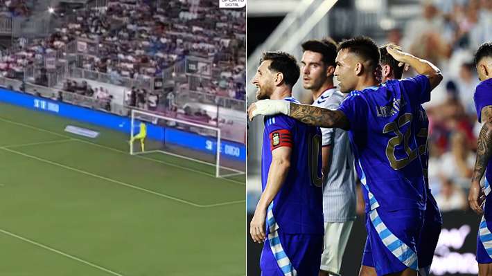 Mira la espectacular atajada del "Dibu" Martínez que se viraliza y todos los tantos de la goleada de Argentina en amistoso Se jugó en Miami.
