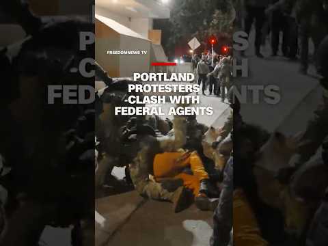 Portland protesters clash with federal agents
