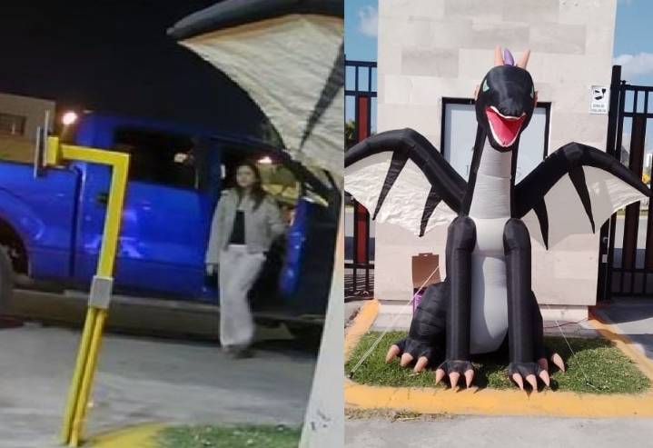 Mujer roba adorno de Halloween en Torreón y lo regresa horas después