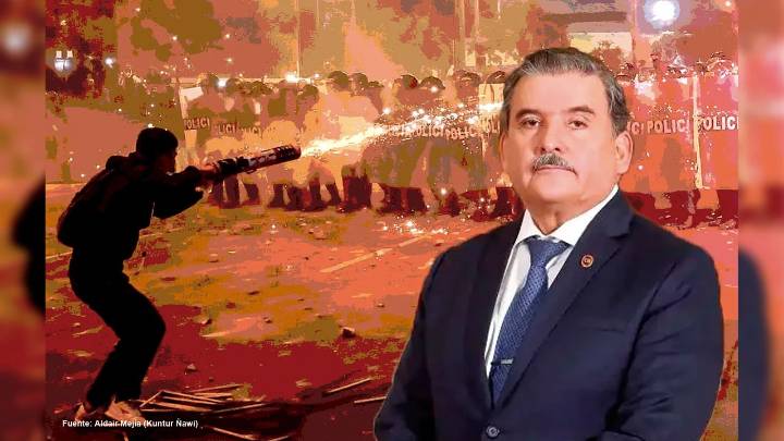 Cluber Aliaga: “La Policía es usada como barrera humana”