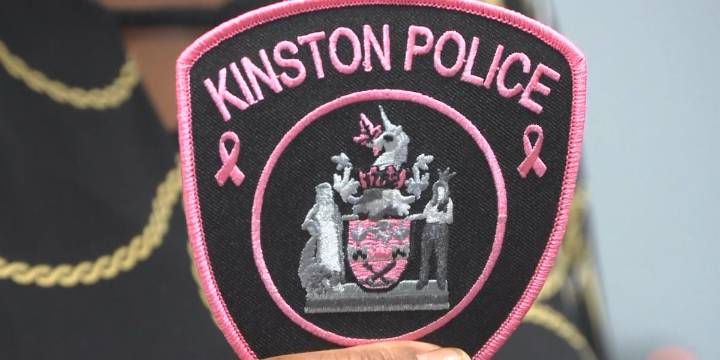 Kinston police sport pink patches for Breast Cancer Awareness Month