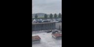 Airport rental car staff caught on camera joyriding in nearby parking lot