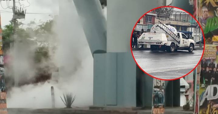 VIDEO | Pipa choca y gas se fuga debajo de Línea 12 del Metro de CDMX en Tláhuac