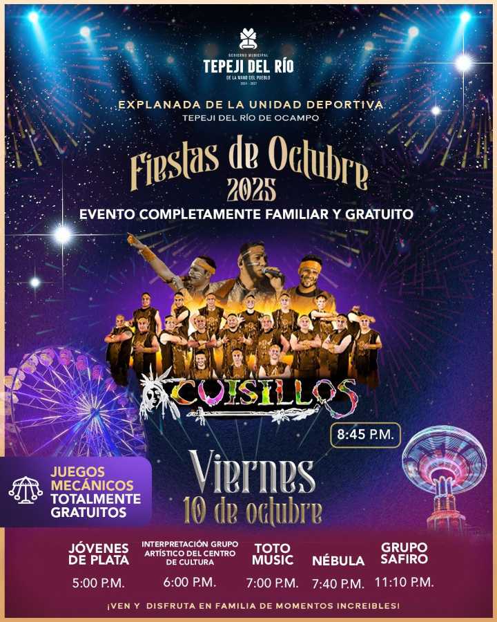 ¡Las Fiestas de Octubre 2025 siguen con todo en Tepeji del Río!
