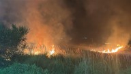 Incendio de pastizales en Avenida Circunvalación Oeste a la altura de barrio Yapeyú
