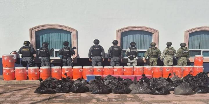 Vale 460 millones de pesos la metanfetamina hallada en laboratorio clandestino en sierra de Zacatecas