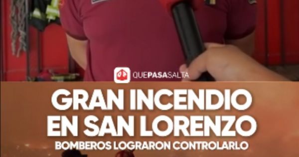 GRAN INCENDIO EN SAN LORENZO: BOMBEROS LO CONTROLARON