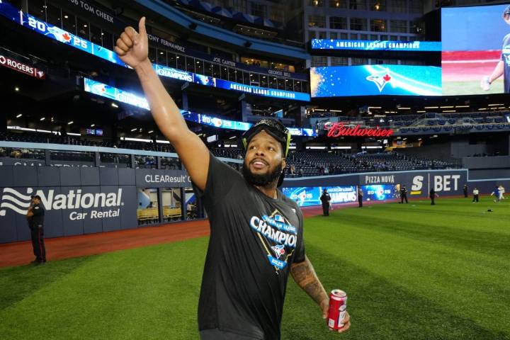 ‘We do this for the city’: Vladimir Guerrero Jr. delivers emotional speech after Blue Jays’ Game 7 ALCS win