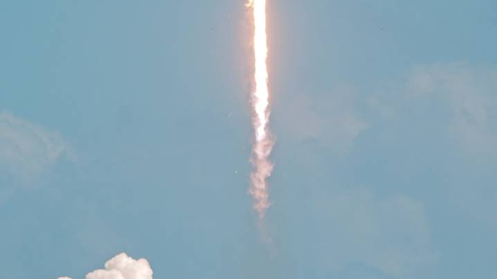 SpaceX rocket launch near Kennedy Space Center. What time is liftoff?