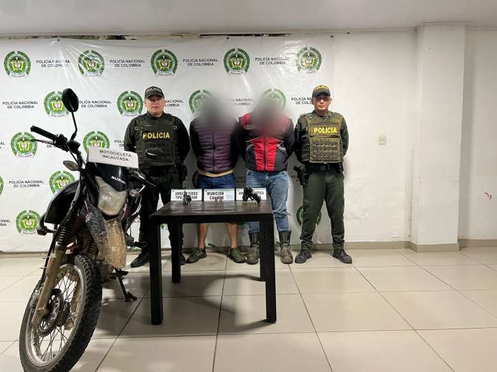 Sujetos señalados del hurto de ganado fueron capturados en plan candado por porte ilegal