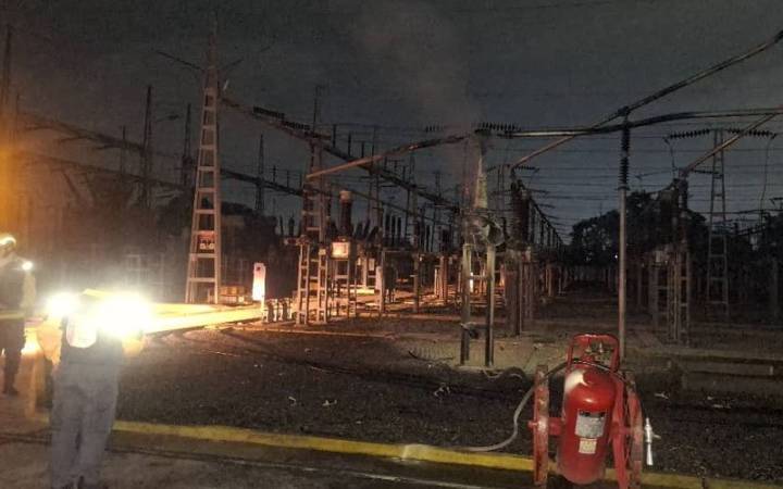 Informan sobre un incendio en la subestación eléctrica de Aragua