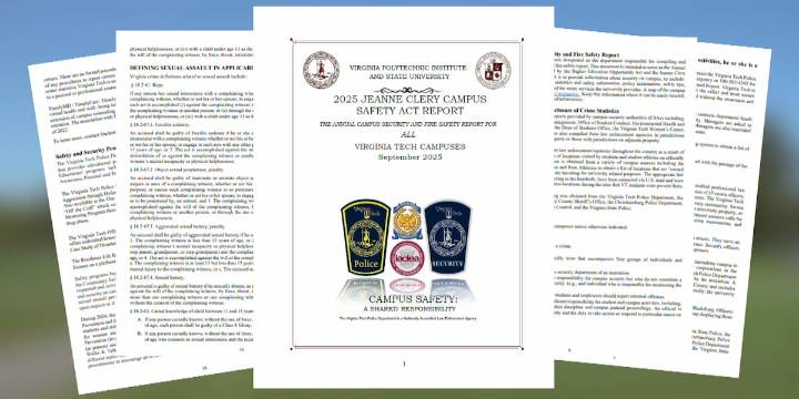 Virginia Tech’s annual Clery Report sheds light on Virginia Tech crime, safety efforts