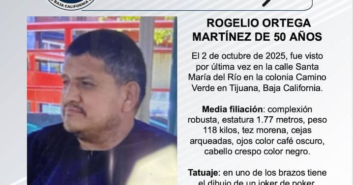 Se busca a Rogelio Ortega Martínez de 50 años