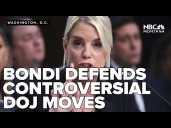 Bondi defends DOJ's controversial moves, blames Democrats for government shutdown