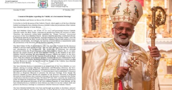 Syro-Malabar Eparchy of Great Britain Clarifies Norms on Sacramental Marriages