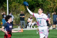 Next Level Flag Football players compete on a sunny Saturday morning (123 action