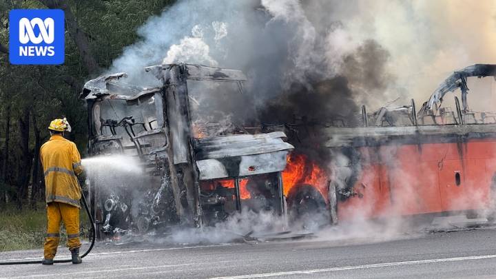 Driver has lucky escape as Donnybrook school bus bursts into flames