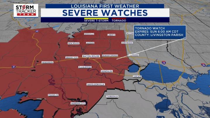Tornado Watch issued until 6AM
