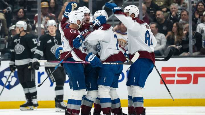 Necas scores two goals as Avalanche rout Kings in dominant season opener