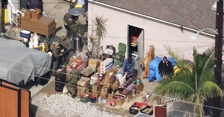 Raid of fireworks lab that spurred school evacuations is connected to massive California explosion