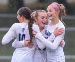 Highlands goalkeeper converts penalty kick to put team in state final; Scott wins tight match in region volleyball semifinals