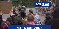 Protesters, counter protesters at Portland ICE building agree city ‘not a war zone,’ troops not need