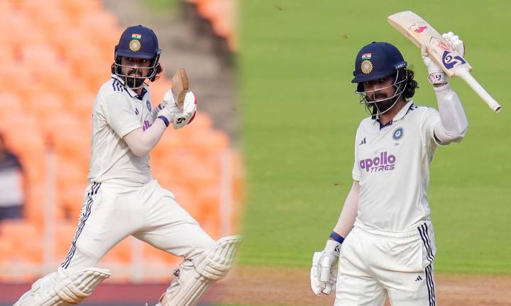 KL Rahul Slams a Half-Century as India Reach 121/2 at Stumps Against the West Indies