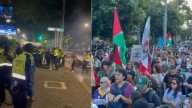 ¡Caos en El Poblado! Protesta pro-Palestina termina en disturbios e intervención de la Fuerza Pública en Medellín