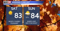 Warm and mostly dry weekend