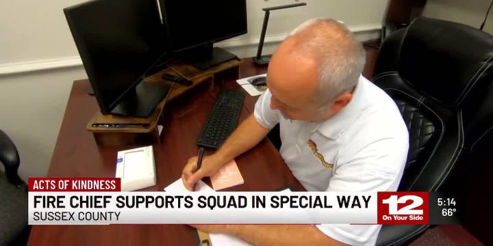Fire chief honored for acts of kindness