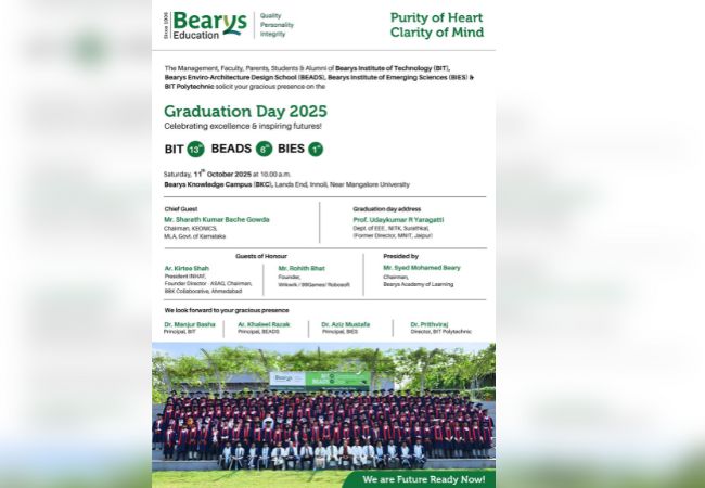 BIT, BEADS, BIES to host Graduation Day 2025 on October 11 at Bea...