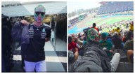 George Russell se pone una máscara de luchador y se mezcla entre los fans en el GP de México