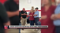 Local crash survivor meets with dispatcher and first responders who helped save his life