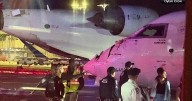 Two Delta planes collide on taxiway of New York's LaGuardia Airport