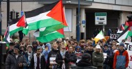 Pictures: Pro-Palestine rally and counter protest held in Manchester two days after synagogue attack