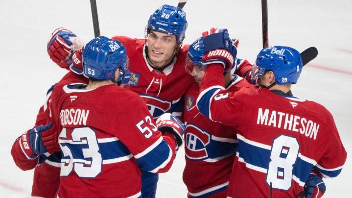 Slafkovsky scores in the 3rd period as the Canadiens beat the Sabres 4