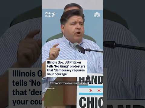 Illinois Gov. Pritzker calls for courage at Chicago 'No Kings' rally