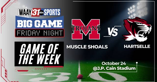 Muscle Shoals faces of with Hartselle Big Game Friday Night's Game of the Week