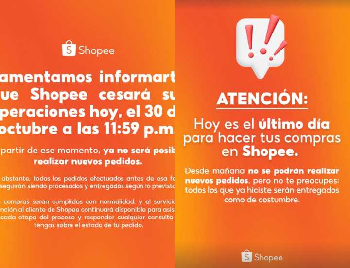 Shopee anuncia sorpresivo cierre de operaciones en Chile a partir de mañana