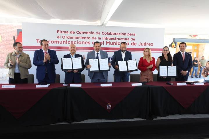 Formalizan convenio para regular cableado aéreo