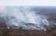 Nova Scotia wildfire burning out of control amid hot fall weather