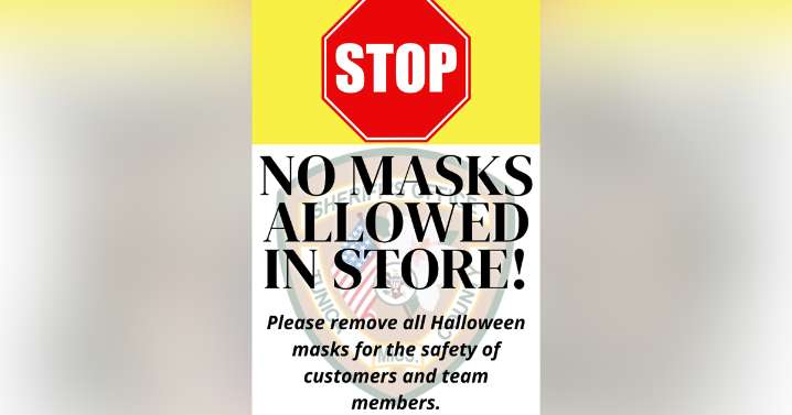 Mississippi sheriff's office asks Halloween participants to remove masks before entering businesses