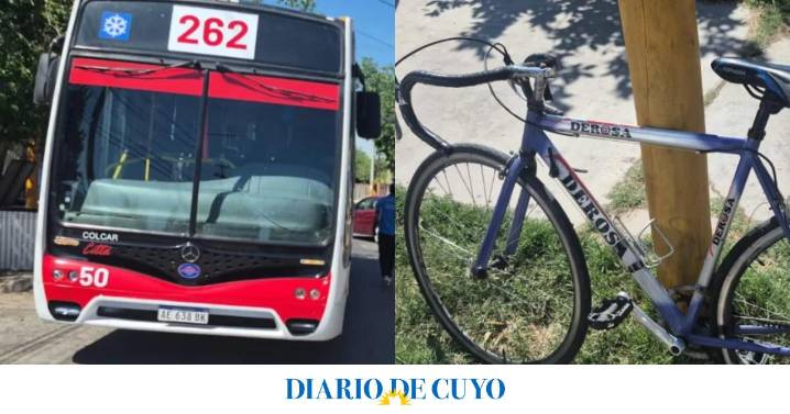 Un ciclista pasó en rojo y un colectivo lo chocó: fue hospitalizado con un fuerte golpe en la cabeza