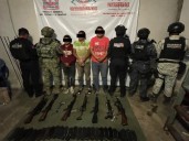 Detienen a cinco personas y aseguran armas en Amatenango de la Frontera, Chiapas