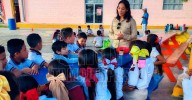 Ni?as y ni?os aprenden a cuidar el entorno con el taller “Comedero para aves” del Gobierno de Nuevo Laredo