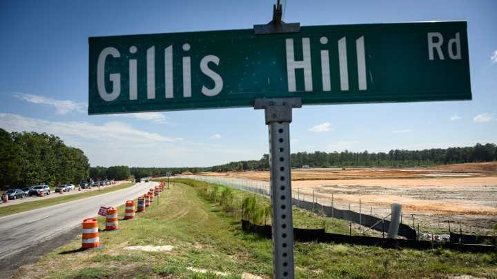 What's being built on Gillis Hill and Raeford Roads in Fayetteville?